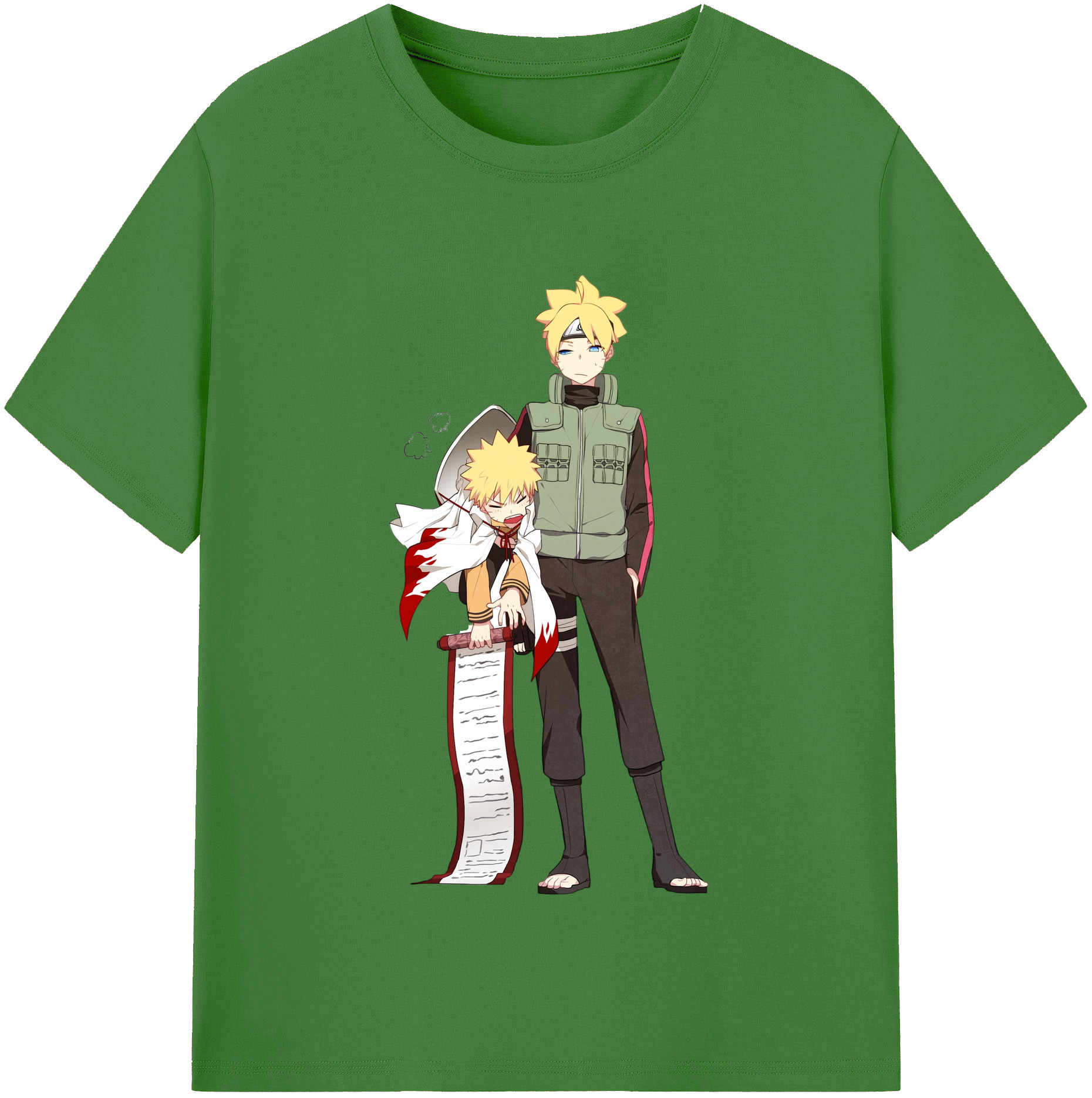 （画像用） NARUTO -ナルト- 波風 ミナト Namikaze Minato レディースカジュアルプリントTシャツ（綿100％）